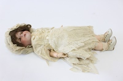 Lot 520 - An Armand Marseille German bisque head doll,...