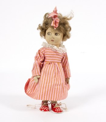 Lot 523 - A Lenci style doll with jointed pressed felt...