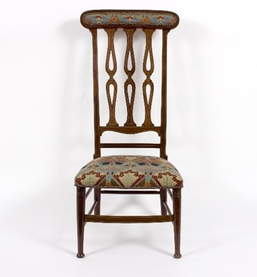 Lot 8 - An Arts and Crafts chair, retailed by P E Gane...