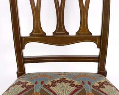 Lot 8 - An Arts and Crafts chair, retailed by P E Gane...