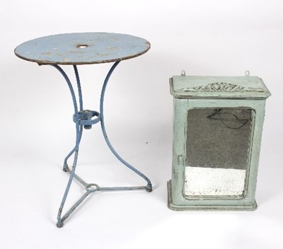 Lot 17 - A circular painted metal occasional table,...