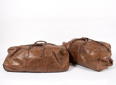 Lot 28 - Two brown leather travel bags, by Pickett,...