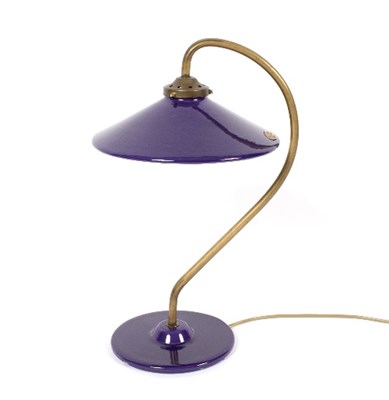 Lot 29 - A Terre d'Hautaniboul desk lamp, with purple...