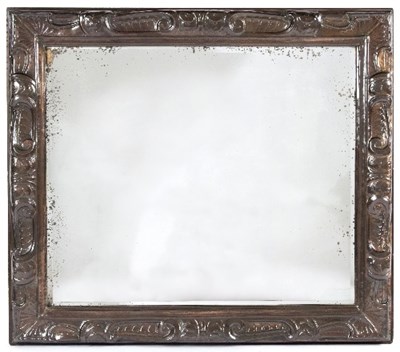 Lot 41 - An Art Nouveau beaten and embossed framed wall...