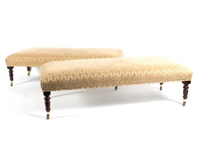 Lot 54 - A pair of rectangular footstools with...