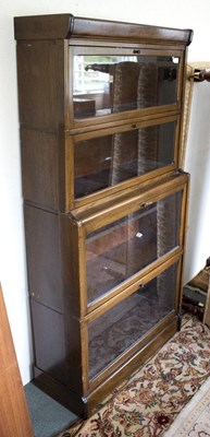 Lot 72 - A Globe Wernicke type bookcase of four...