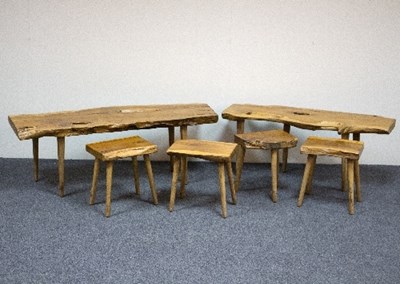 Lot 83 - Reynolds of Ludlow/Two yew wood coffee tables,...