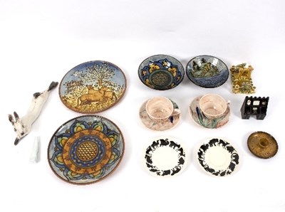 Lot 142 - A group of studio pottery to include four...