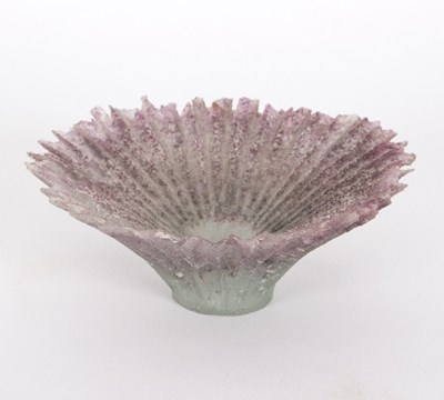 Lot 157 - Tessa Clegg/Glass bowl/of flared fan form in...