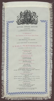 Lot 278 - A Royal Opera House silk programme, designed...