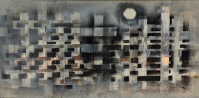 Lot 285 - 20th Century School/Geometric Landscape/oil on...