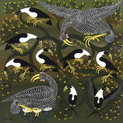 Lot 336 - Rajabu Chiwaya (Tanzanian 1951-2004)/Birds...