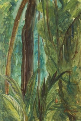 Lot 370 - Vivien John/A Forest with Flowers/signed and...