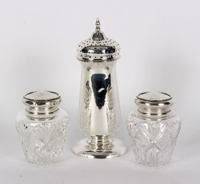 Lot 513 - An Art Nouveau style silver sugar caster,...