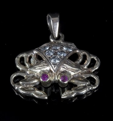 Lot 585 - A novelty diamond and ruby pendant, modelled...