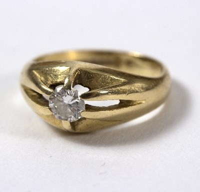 Lot 605 - A diamond solitaire ring, the round mixed cut...