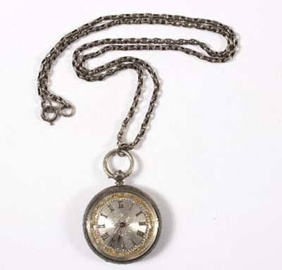 Lot 631 - A silver cased open face pocket watch, London,...