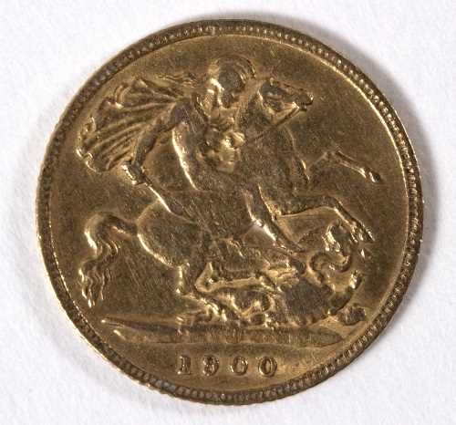 Lot 638 - A Victorian gold half-sovereign dated 1900