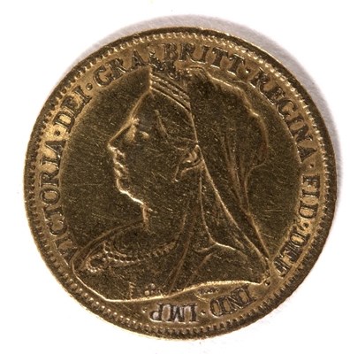 Lot 638 - A Victorian gold half-sovereign dated 1900