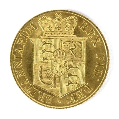 Lot 641 - A George III gold half-sovereign dated 1817,...