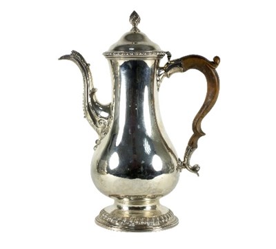 Lot 667 - A George III silver coffee pot, Francis Butty...