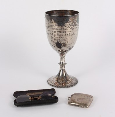 Lot 684 - A silver trophy goblet, Walker & Hall,...