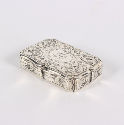 Lot 693 - An early Victorian silver vinaigrette, Edward...