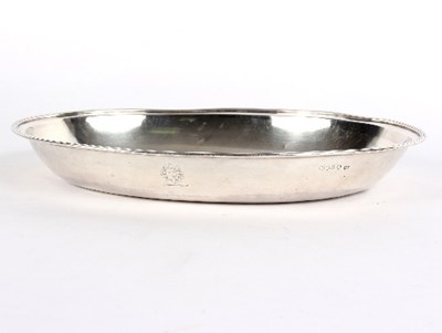 Lot 726 - A George III oval silver entree dish, John...