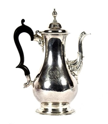 Lot 730 - A George III silver coffee pot, Charles Wright,...