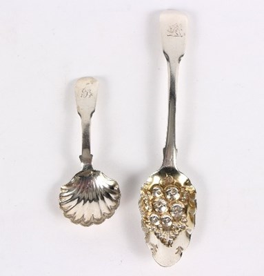 Lot 744 - A George IV silver caddy spoon, James Bell,...