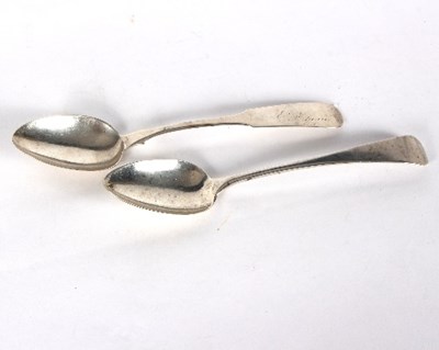 Lot 773 - An American coin silver tablespoon, Henry...