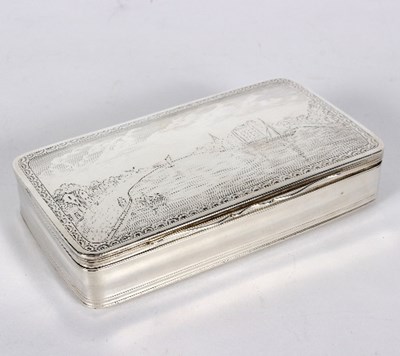 Lot 777 - A Dutch silver tobacco box, J Wendels, with...