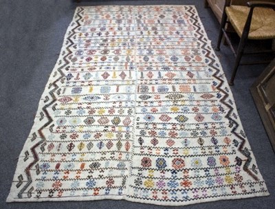 Lot 803 - A Navajo style rug, with bands of geometric...