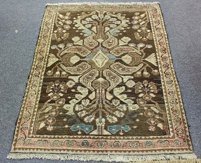 Lot 816 - A Hamadan rug, 143cm x 104cm and another,...