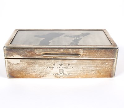 Lot 7 - A silver cigarette box, C S & F S London 1928,...