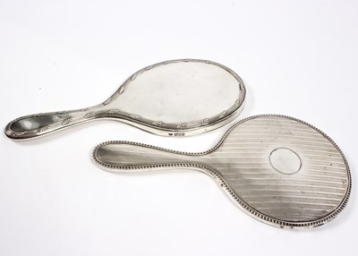 Lot 8 - A silver-backed hand mirror, London 1913 and...
