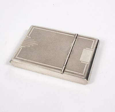 Lot 9 - An Art Deco silver card case, G W L & Co....