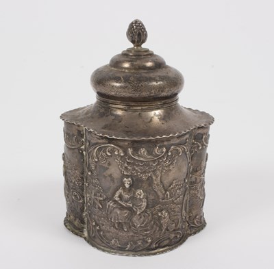 Lot 23 - A silver tea caddy, William Comyns, London...