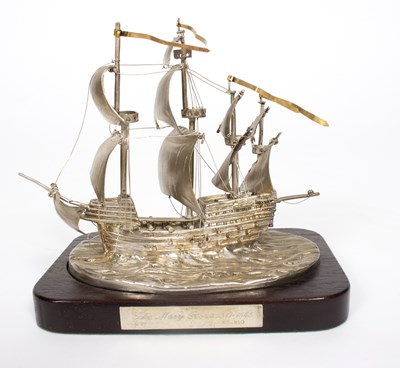 Lot 28 - A silver model of the Mary Rose, Birmingham...