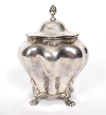 Lot 32 - A silver sugar bowl, Chester 1899, of bombe©...