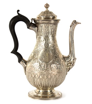 Lot 33 - A Victorian silver coffee pot, Charles Stuart...