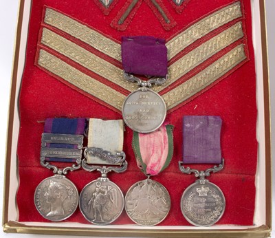 Lot 56 - A group of medals to Sergeant William Seabrook...