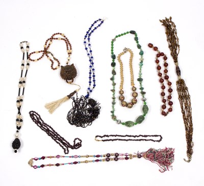 Lot 102 - A large group of beaded necklaces, to include...