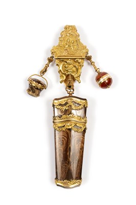 Lot 129 - A fine 19th Century gilt metal chatelaine hook...