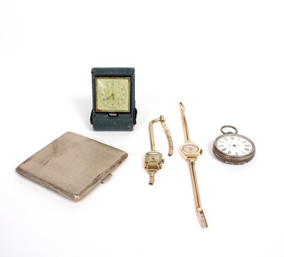 Lot 136 - Two 9ct gold cased wristwatches, one strap a/f,...