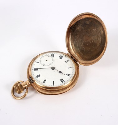 Lot 147 - A 9ct gold hunter pocket watch, Chester 1924,...