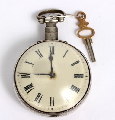 Lot 148 - A Regency silver pocket watch, the case...