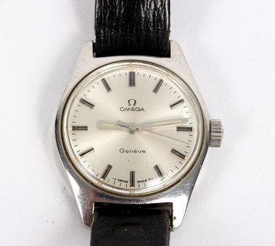 Lot 151 - An Omega ladies wristwatch, in stainless steel...