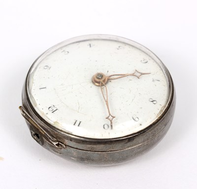 Lot 153 - A George III pair cased pocket watch, lacking...