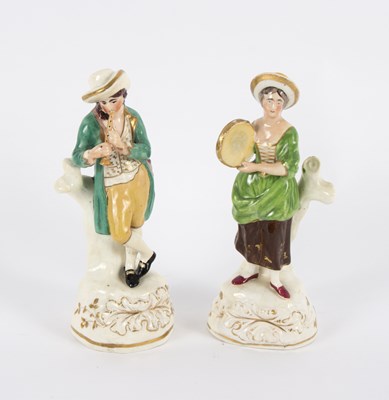 Lot 211 - A pair of 19th Century Staffordshire...